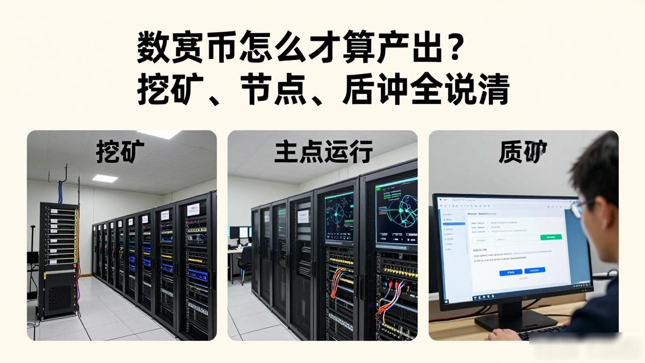数字货币怎么才算产出？挖矿、节点、质押全说清