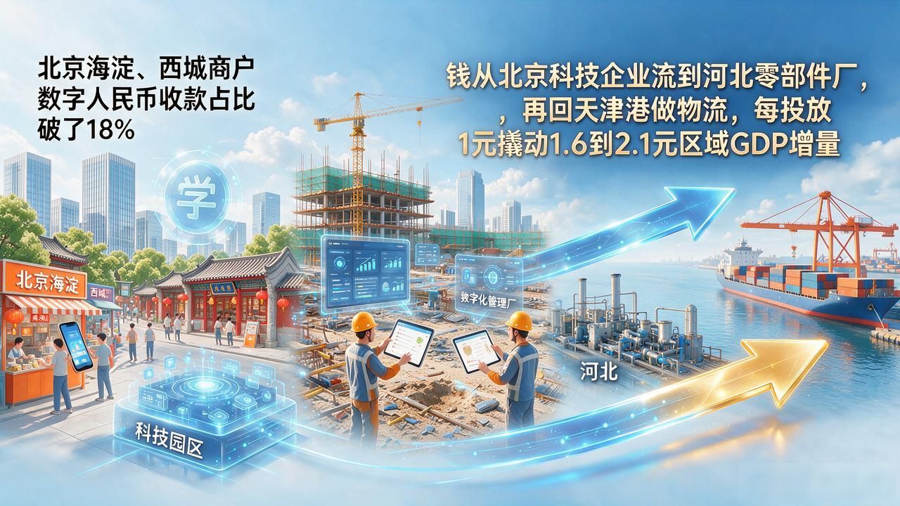 京津冀数字货币乘数多大？数字人民币花一笔能带动多少经济