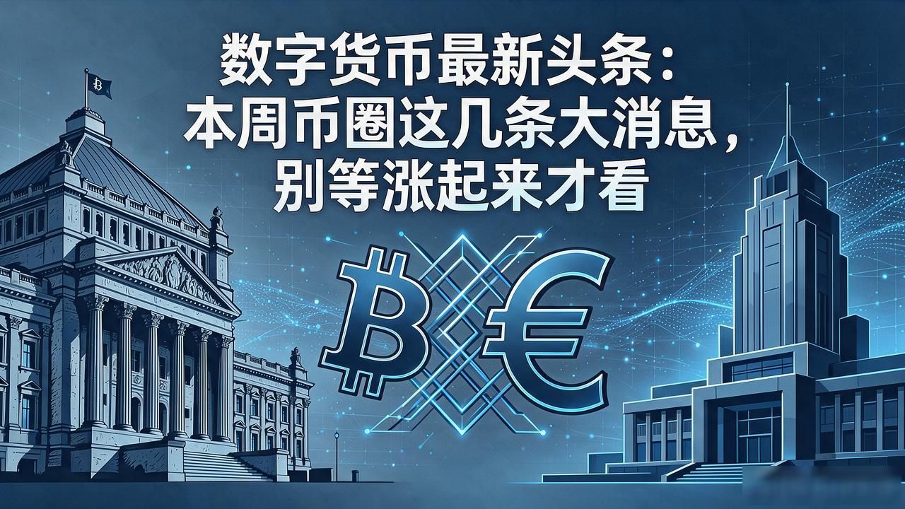 数字货币最新头条：本周币圈这几条大消息，别等涨起来才看