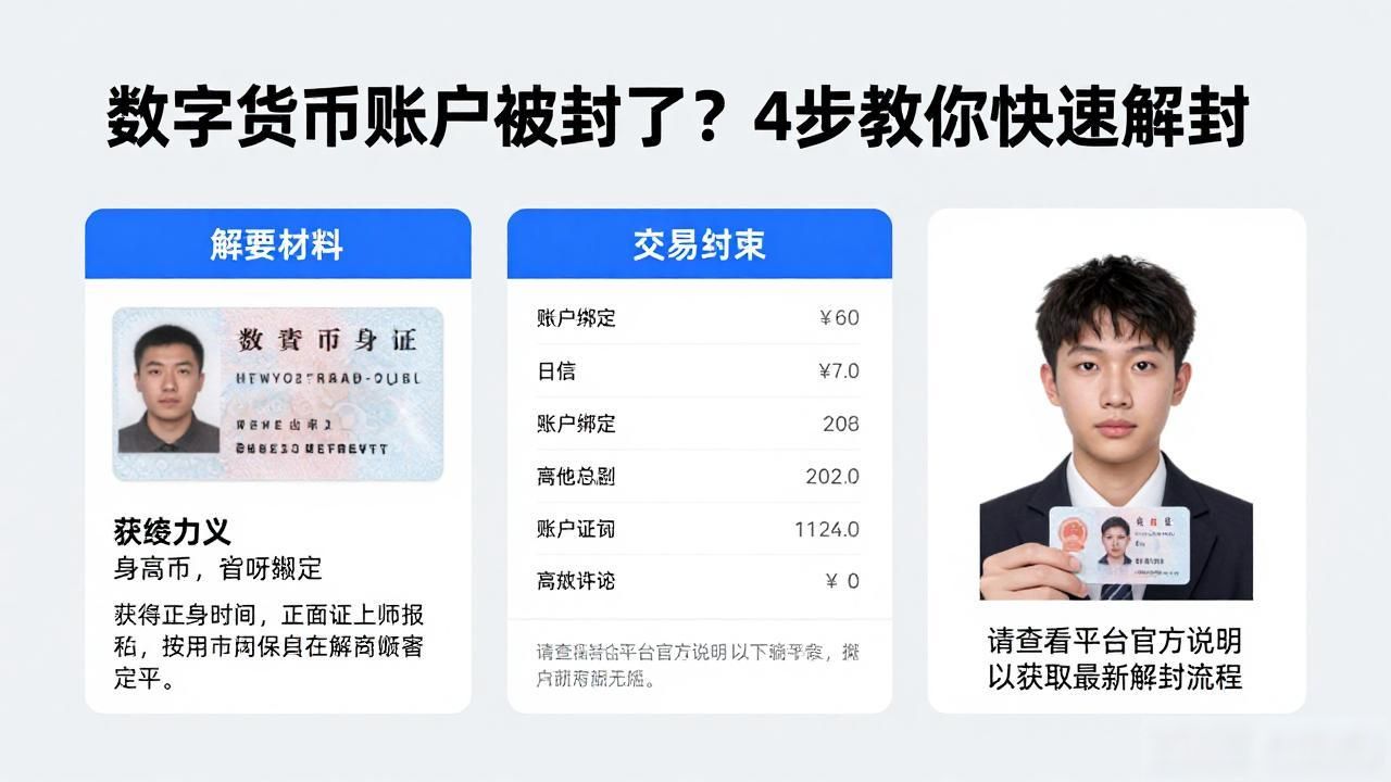 数字货币账户被封了？4步教你快速解封