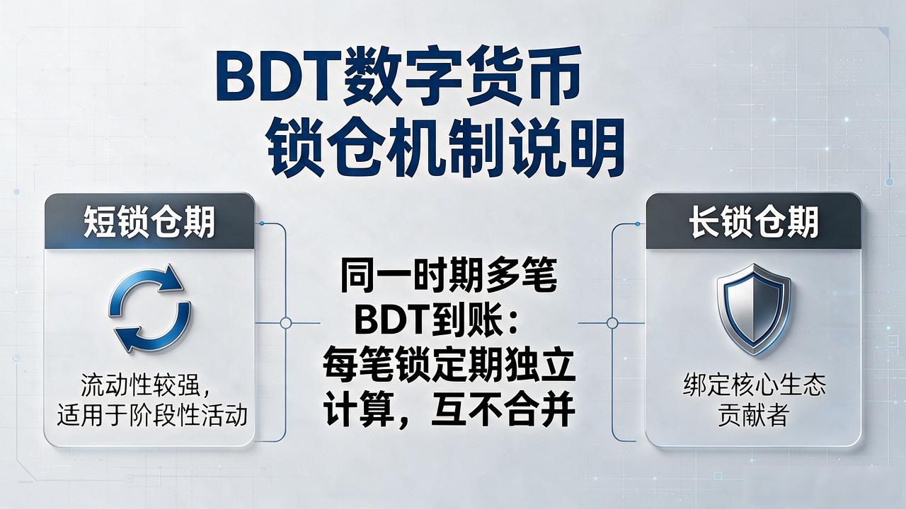 BDT数字货币锁仓期要多久？各阶段时长差别不小