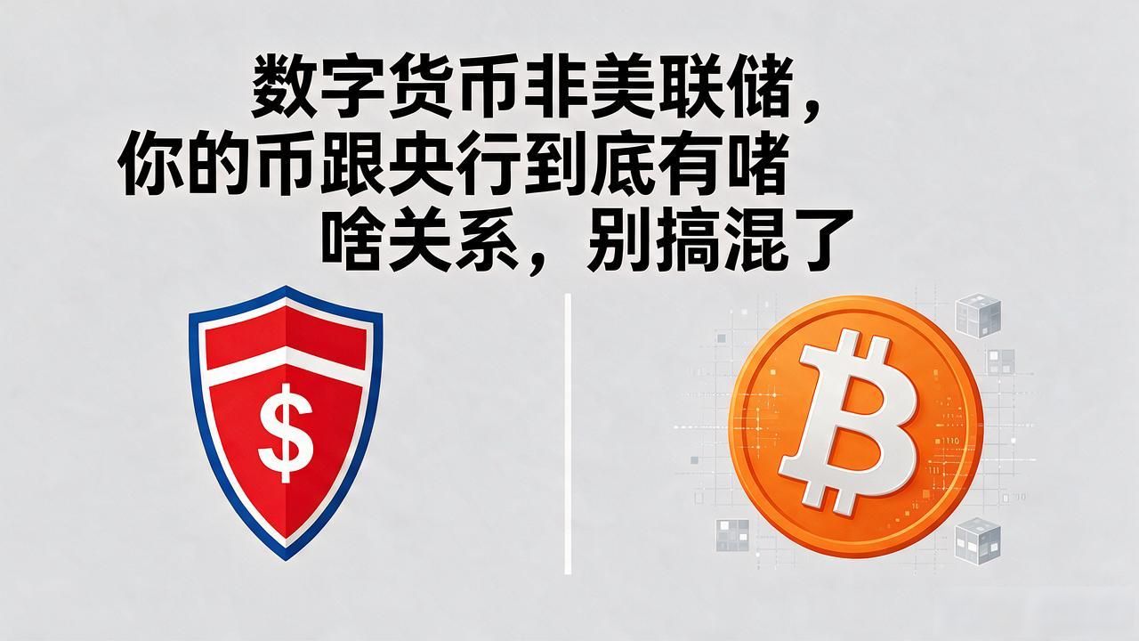 数字货币非美联储，你的币跟央行到底有啥关系，别搞混了