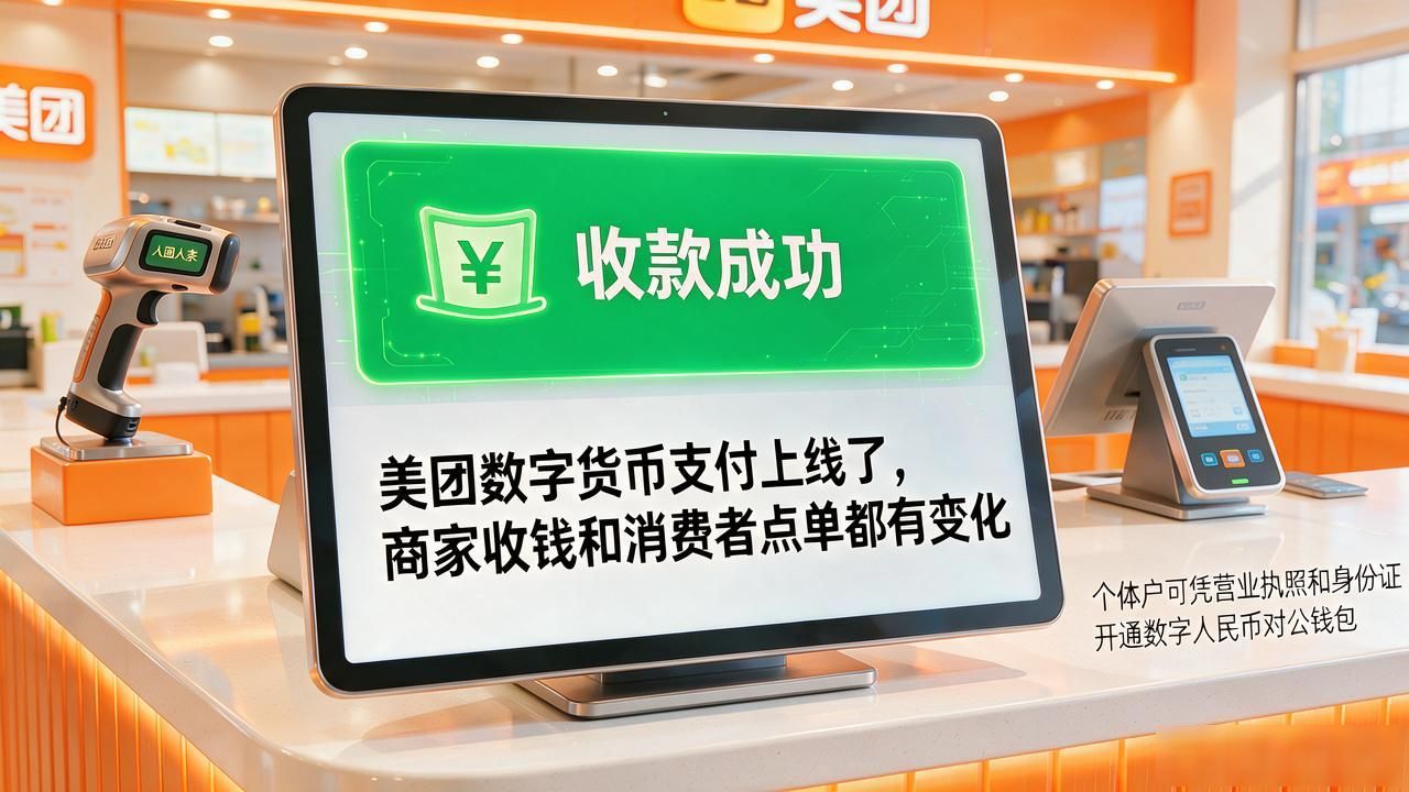 美团数字货币支付上线了，商家收钱和消费者点单都有变化