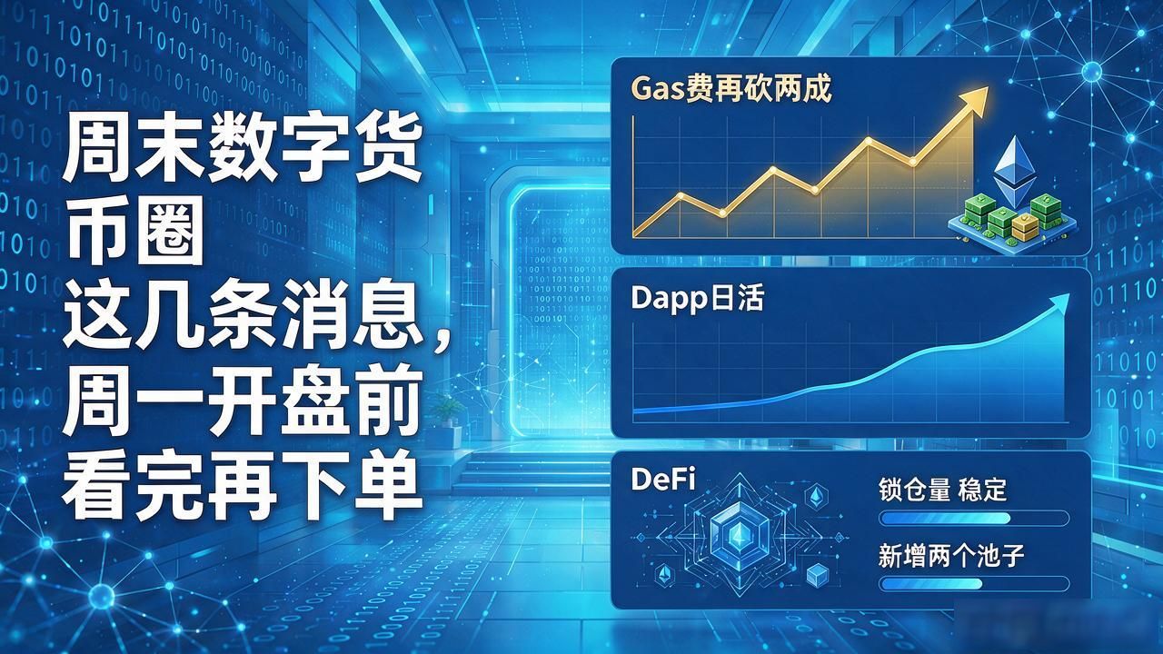 周末数字货币圈这几条消息，周一开盘前看完再下单