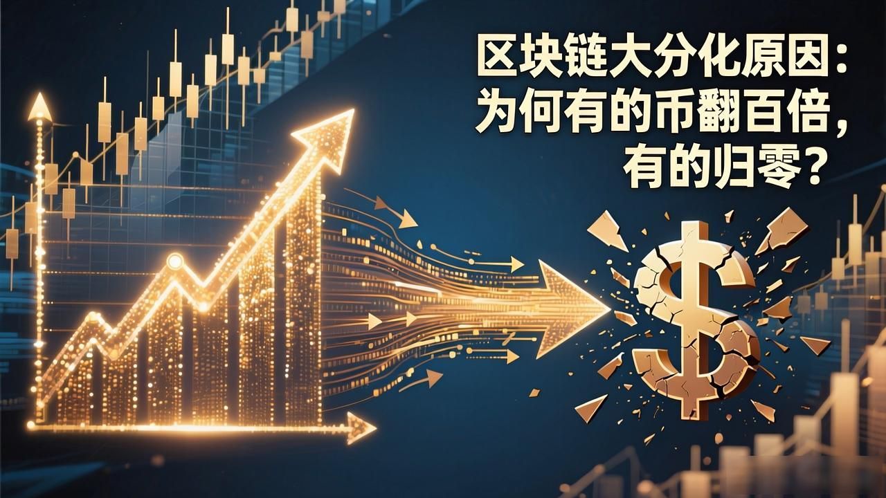 区块链大分化原因：为何有的币翻百倍，有的归零？