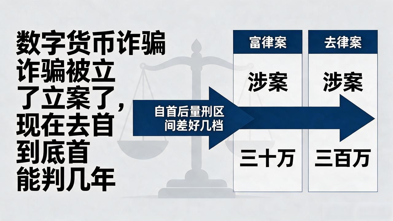 数字货币诈骗被立案了，现在去自首到底能判几年