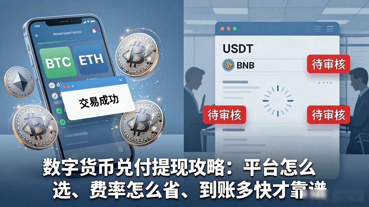 数字货币兑付提现攻略：平台怎么选、费率怎么省、到账多快才靠谱