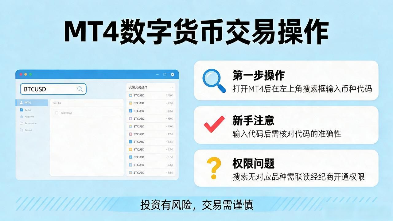 MT4怎么交易数字货币？一文教你轻松上手