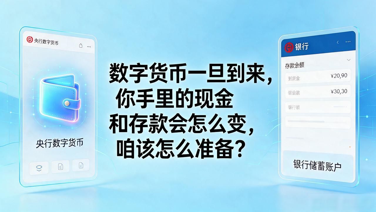 数字货币一旦到来，你手里的现金和存款会怎么变，咱该怎么准备
