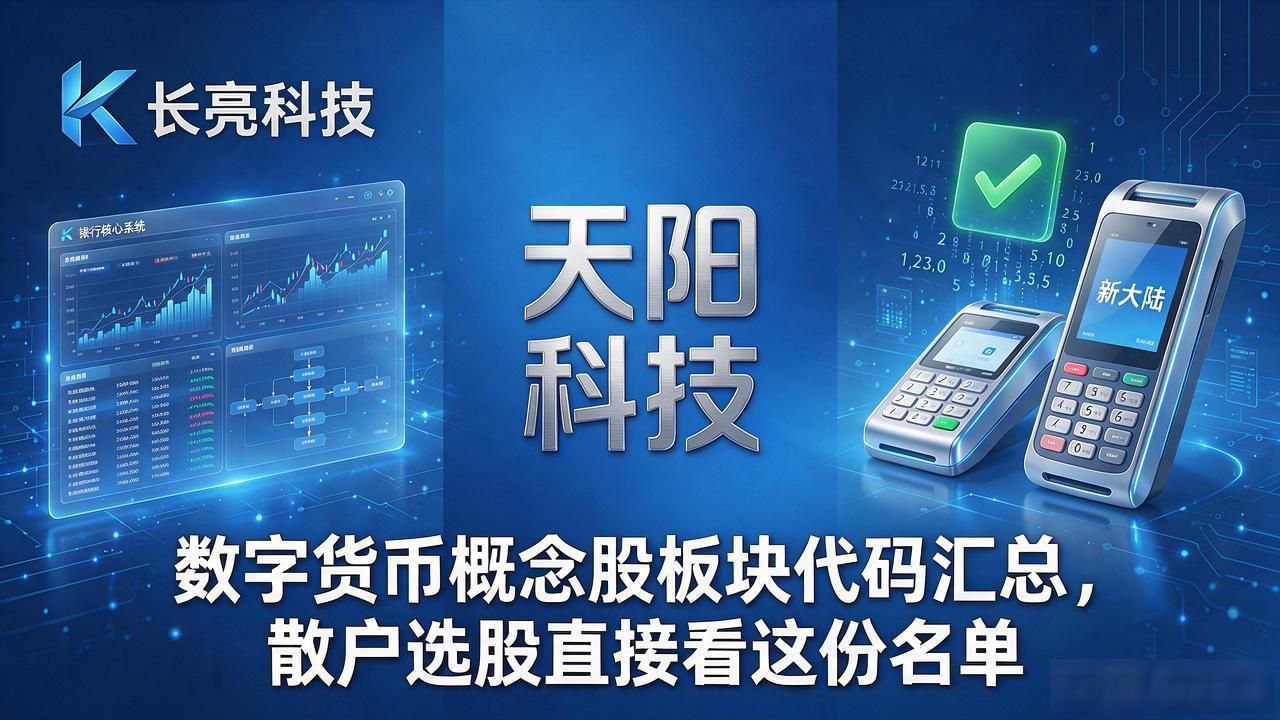 数字货币概念股板块代码汇总，散户选股直接看这份名单