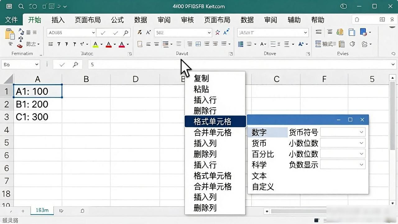 财务报表数字带货币符号快捷键_Excel设置单元格格式货币样式_excel表格怎么把数字换成货币形式