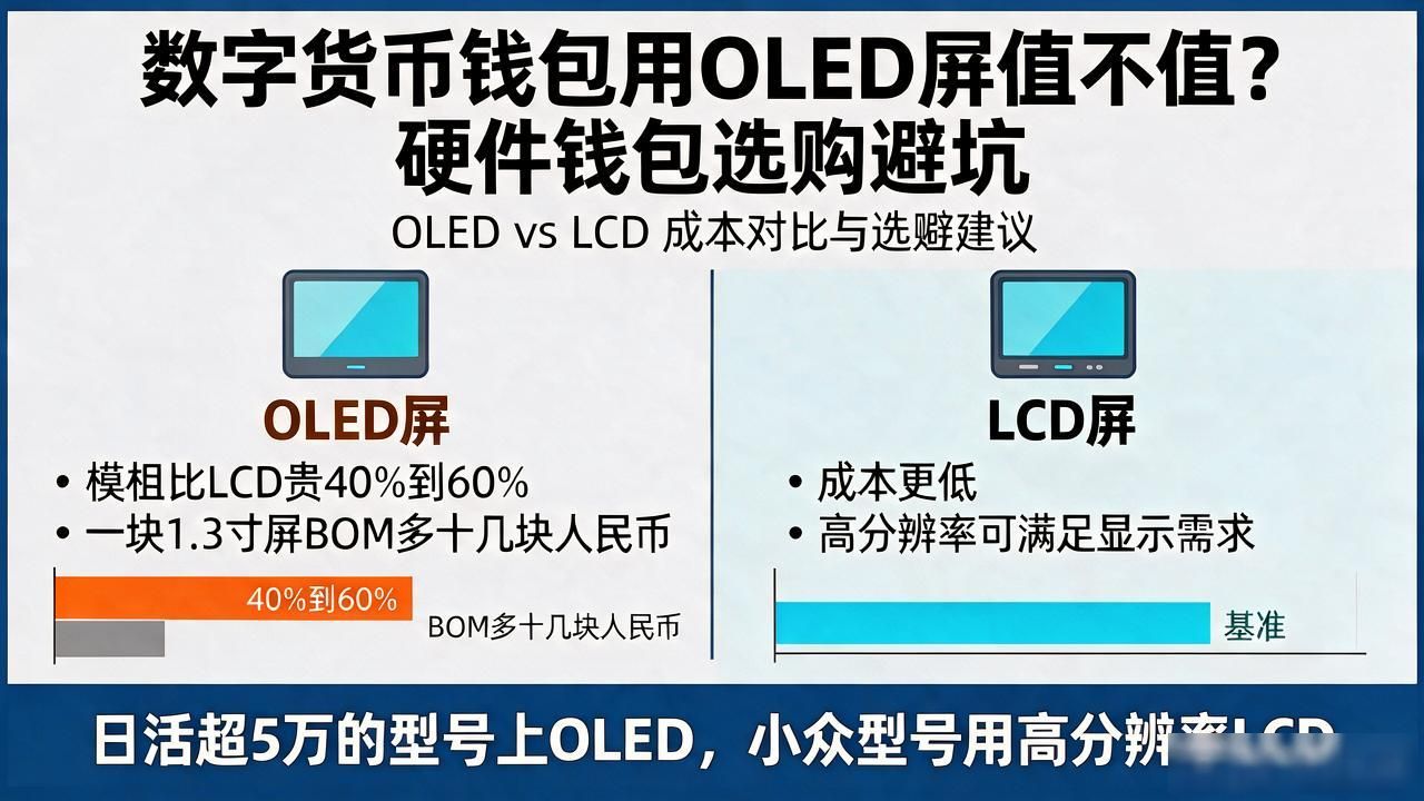数字货币钱包用OLED屏值不值？硬件钱包选购避坑