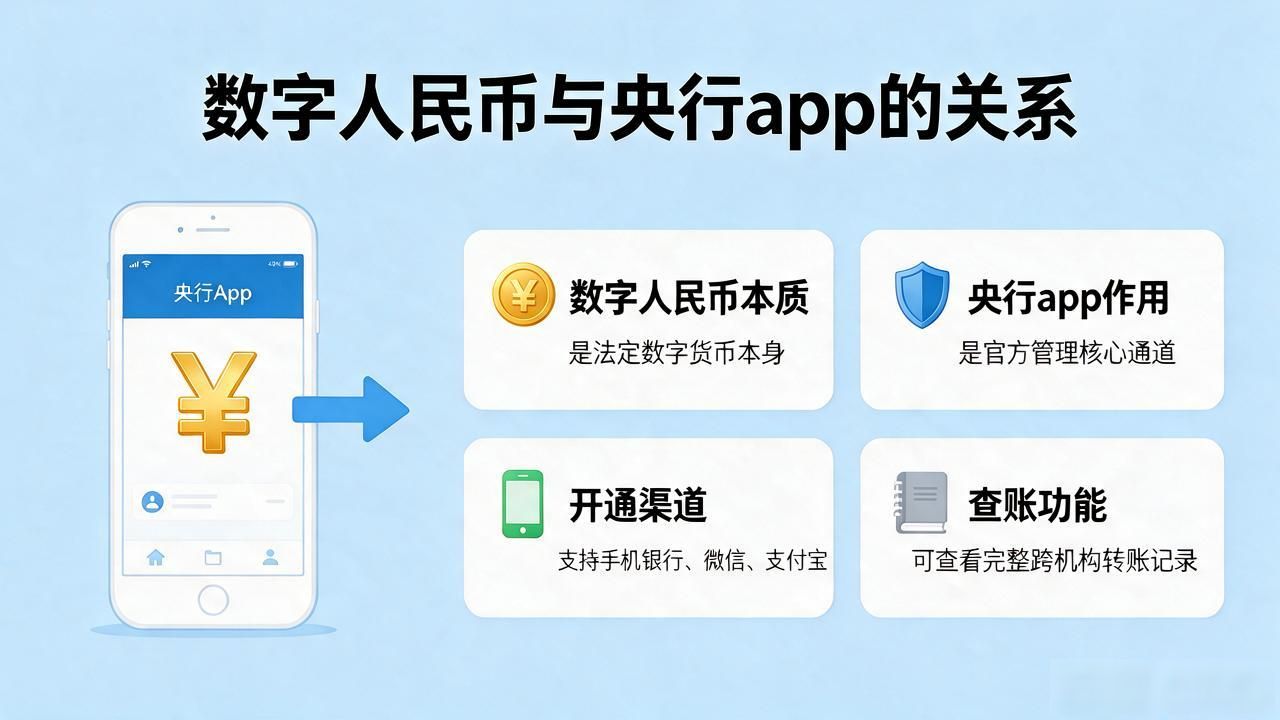 央行app里的数字货币怎么用，跟数字人民币到底什么关系