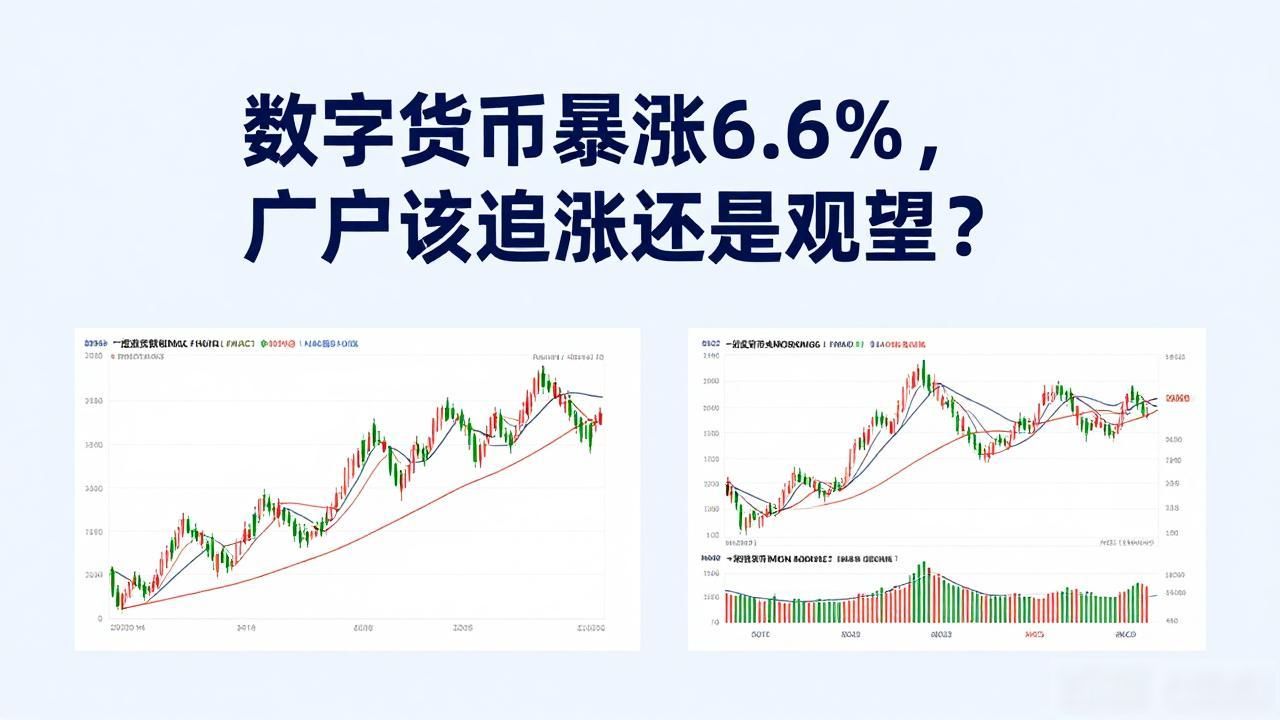 数字货币暴涨6.6%，散户该追涨还是观望？