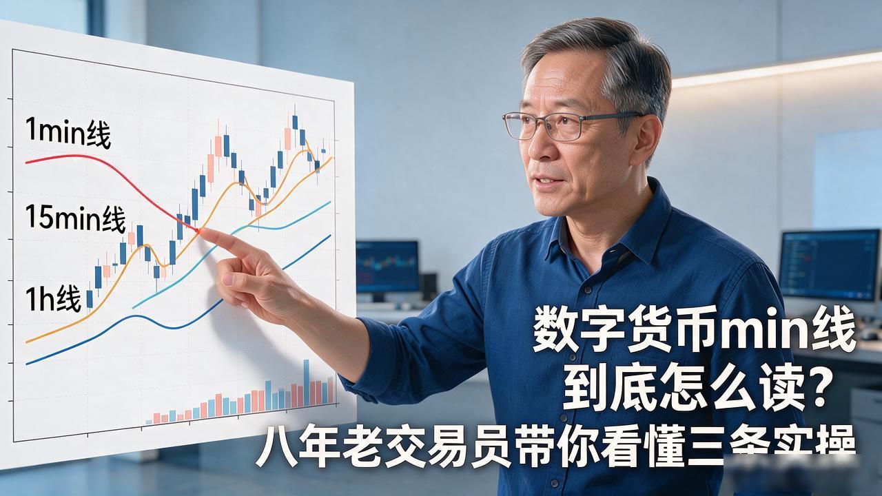 数字货币min线到底怎么读？八年老交易员带你看懂三条实操