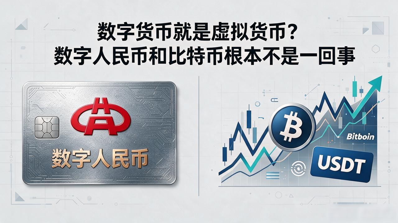 数字货币就是虚拟货币_数字人民币与比特币区别_法定数字货币vs虚拟货币
