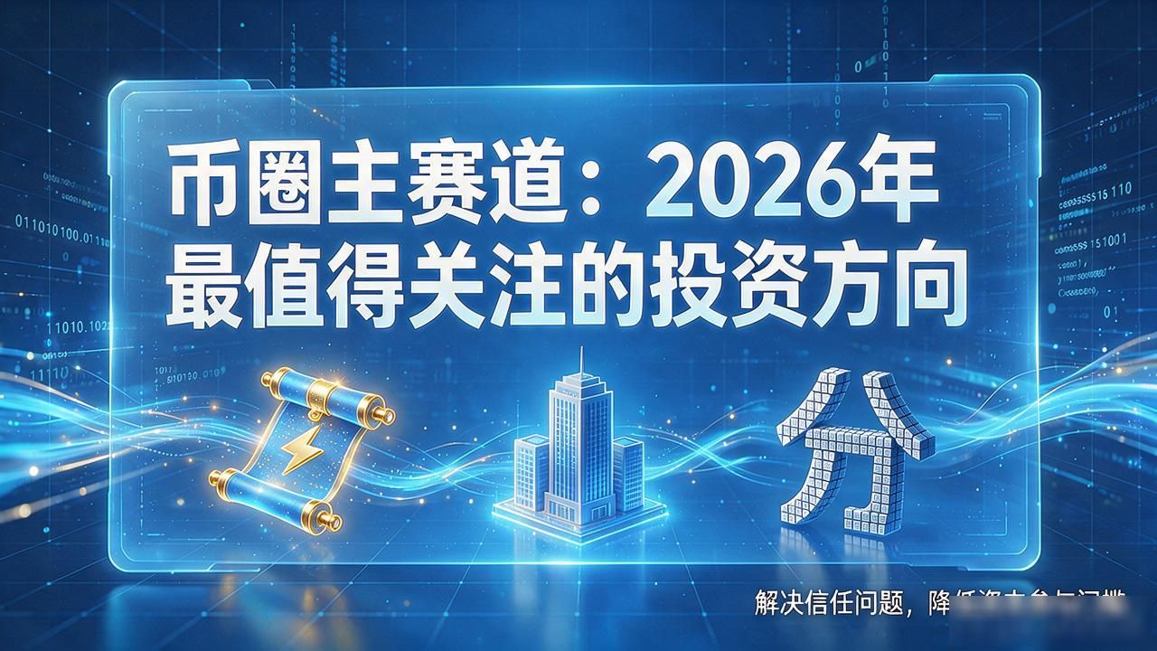 币圈主赛道：2026年最值得关注的投资方向