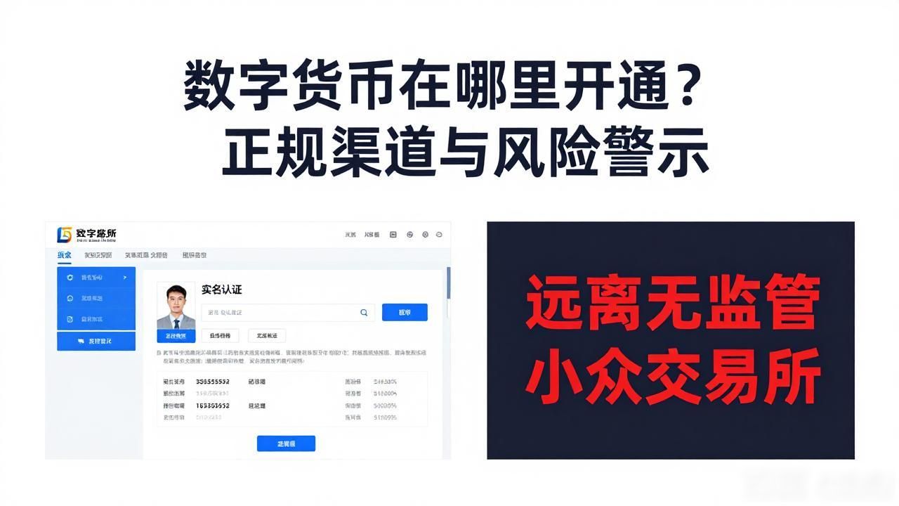 数字货币在哪里开通？正规渠道与风险警示
