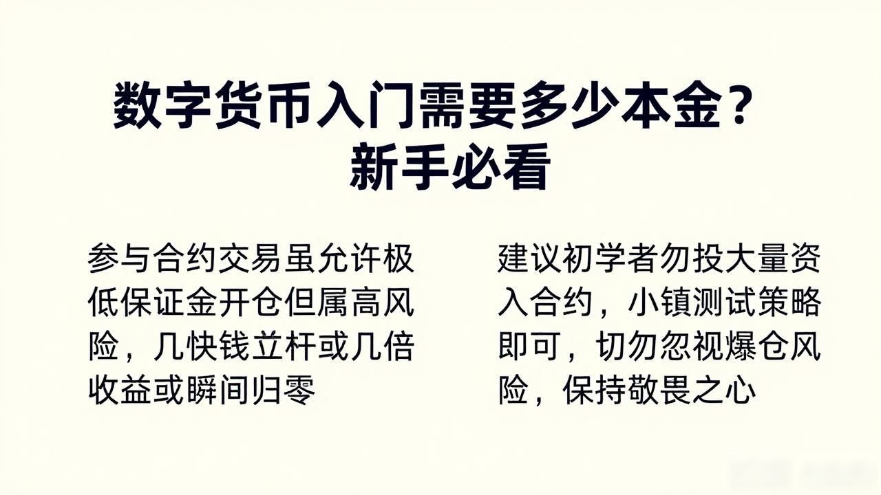 数字货币入门需要多少本金？新手必看