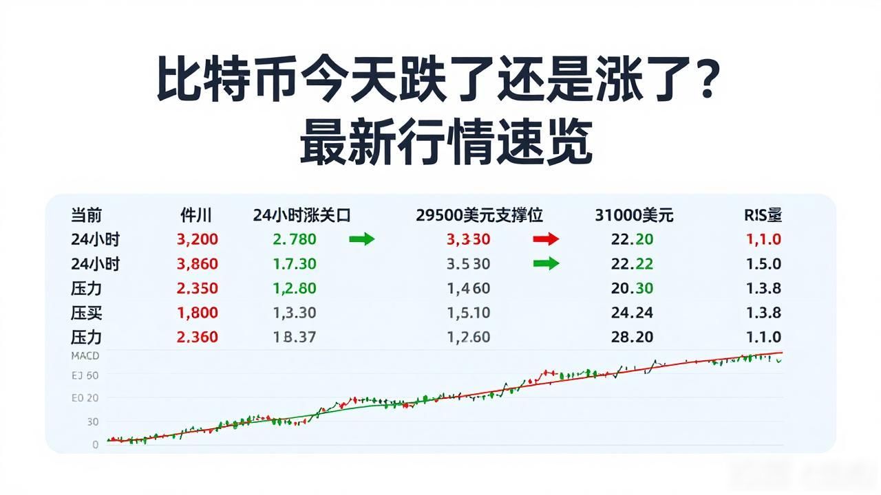 比特币今天跌了还是涨了？最新行情速览