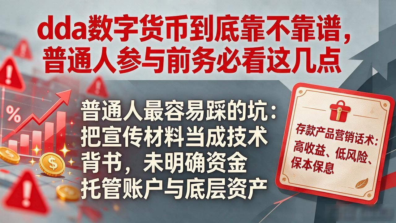 dda数字货币到底靠不靠谱，普通人参与前务必看这几点