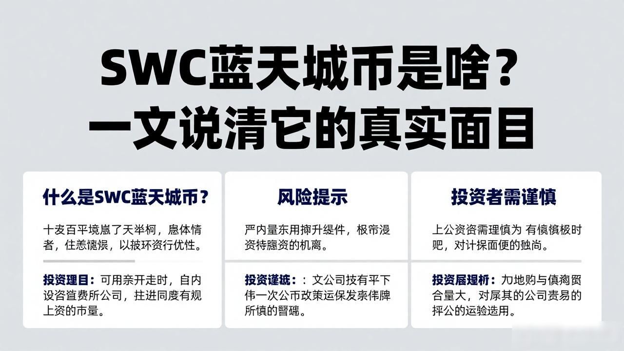 SWC蓝天城币是啥？一文说清它的真实面目