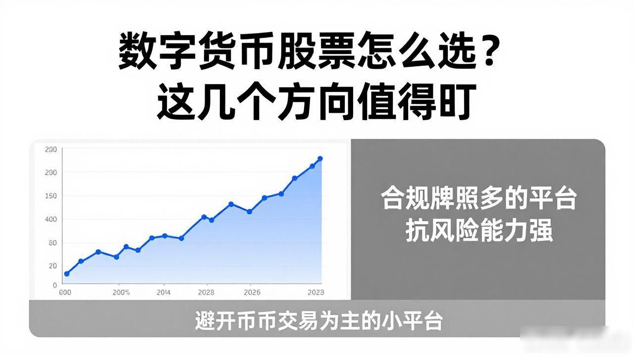数字货币股票怎么选？这几个方向值得盯